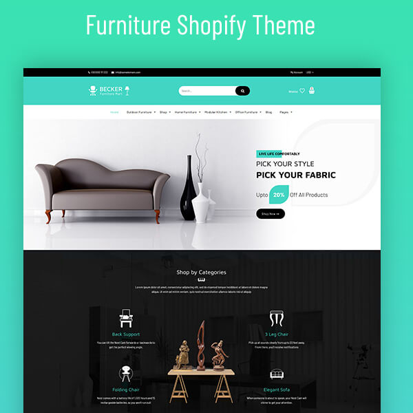 Becker Furniture shop, Electronics Shopify Theme